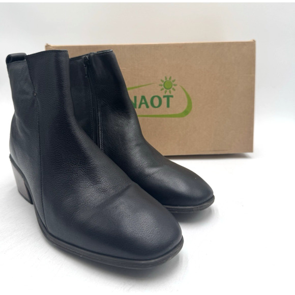 Naot ETHIC Women's USED Ankle Boots Black Soft Leather EU Size 40 - Picture 1 of 11